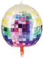 Discokugle folieballon multifarvet 1 stk. Ø35 cm